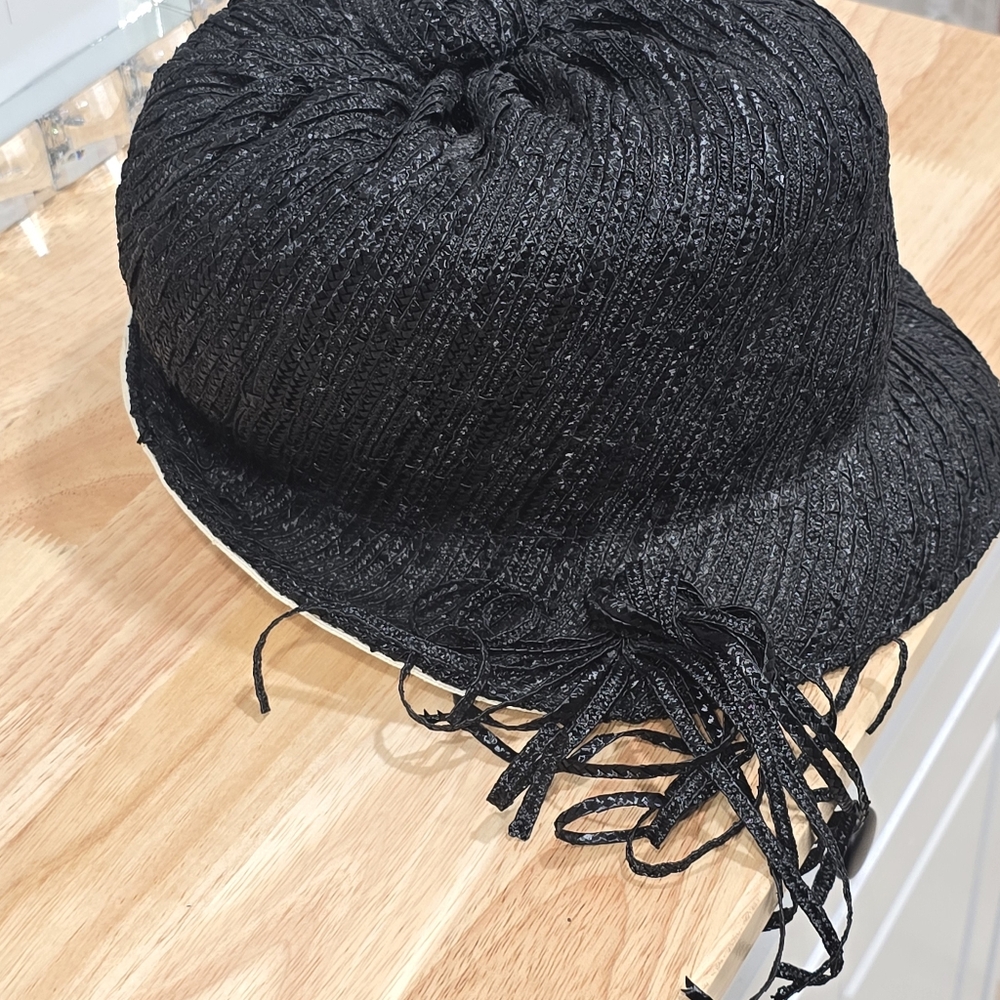 Vintage 1960s Yves Saint Laurent Paris - New York Woven/Straw Statement Hat - Picture 6 of 12
